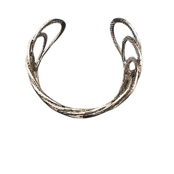 Intricate Silver Openwork Cuff Bracelet - Picture 3 of 3